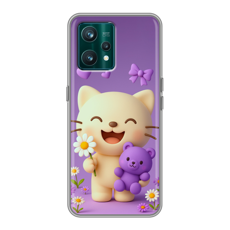 Силиконовый противоударный чехол на Realme 9 Pro Plus с принтом для девочек Силиконовый противоударный чехол на Realme 9 Pro Plus с принтом для девочек