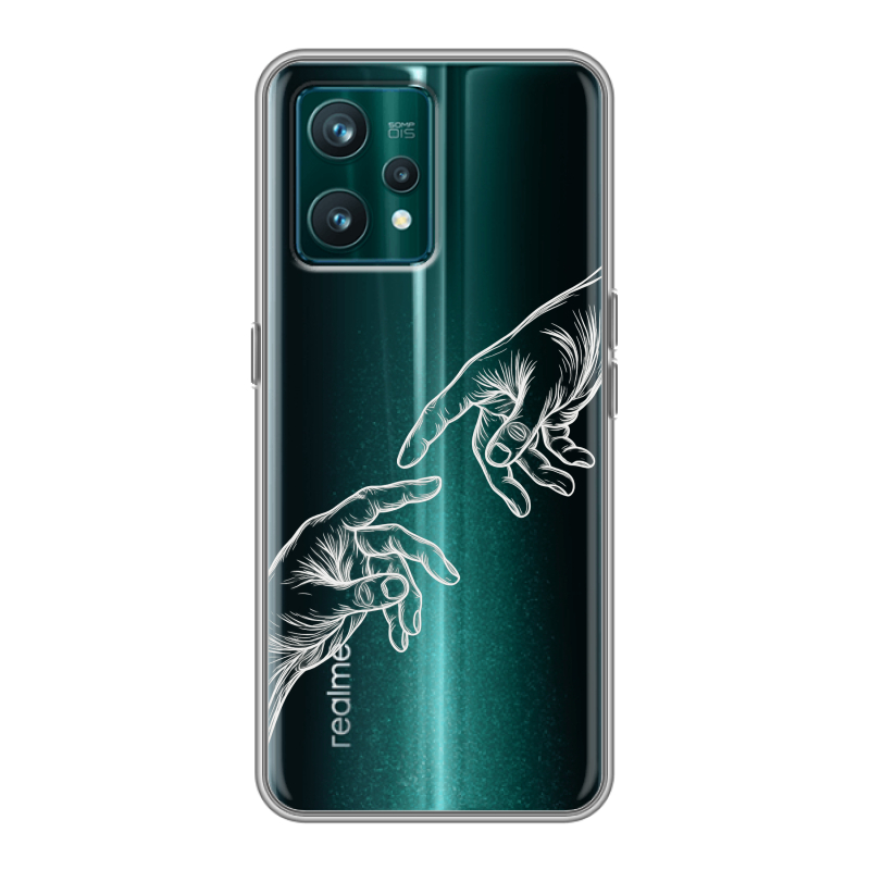 Силиконовый чехол на Realme 9 Pro Plus с принтом Сотворение мира Силиконовый чехол на Realme 9 Pro Plus с принтом Сотворение мира