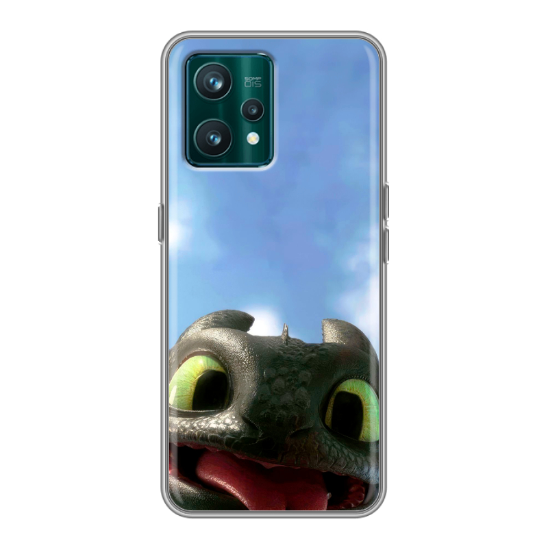 Силиконовый чехол на Realme 9 Pro Plus с принтом Как приручить дракона Силиконовый чехол на Realme 9 Pro Plus с принтом Как приручить дракона