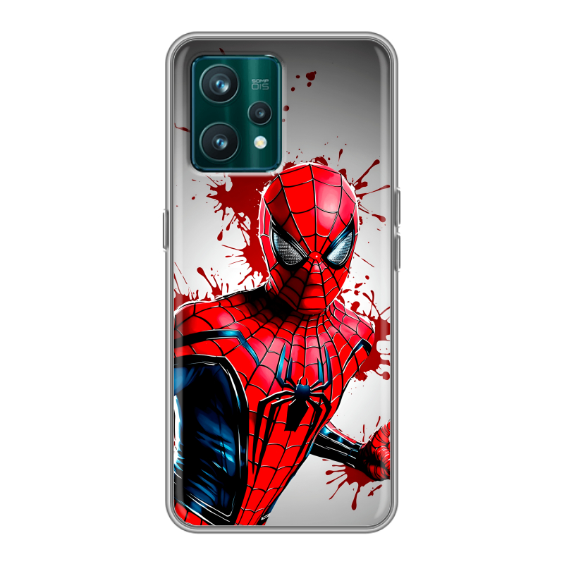Силиконовый чехол на Realme 9 Pro Plus с принтом Spiderman Человек паук Силиконовый чехол на Realme 9 Pro Plus с принтом Spiderman Человек паук
