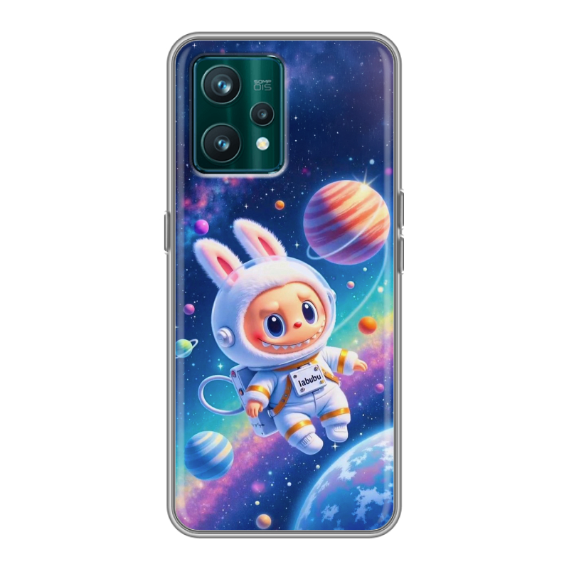 Силиконовый чехол на Realme 9 Pro Plus с принтом Labubu Лабубу Силиконовый чехол на Realme 9 Pro Plus с принтом Labubu Лабубу