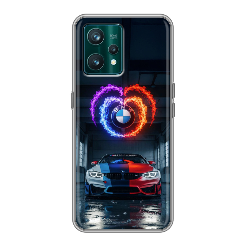 Силиконовый чехол на Realme 9 Pro Plus с принтом BMW БМВ Силиконовый чехол на Realme 9 Pro Plus с принтом BMW БМВ