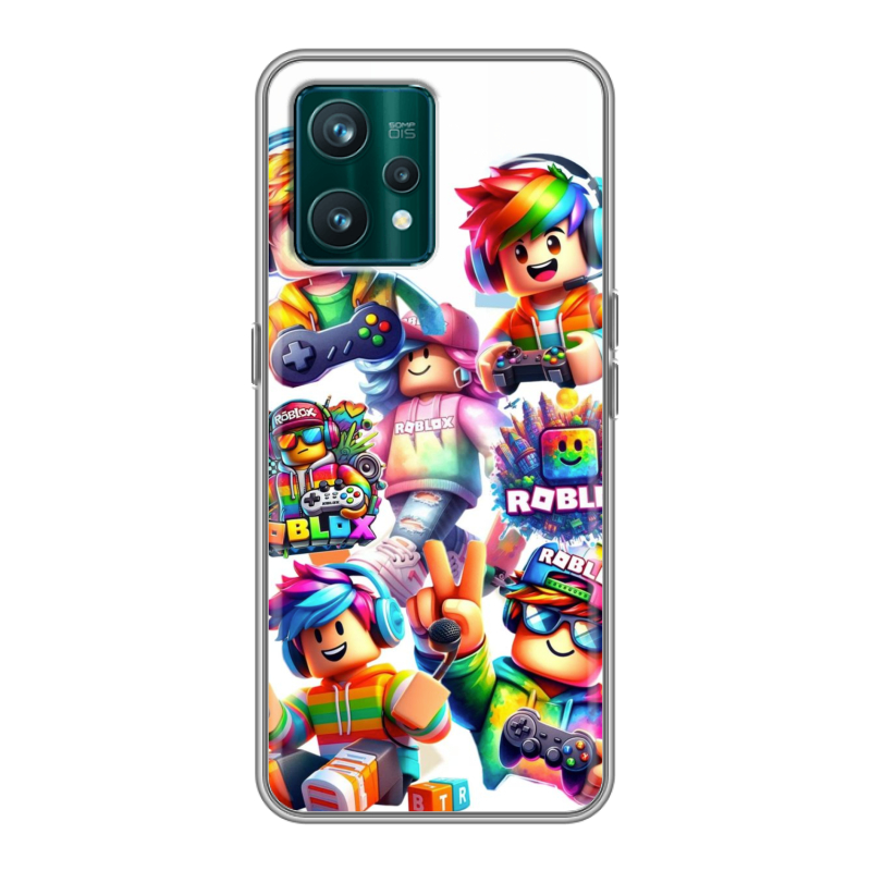 Силиконовый противоударный чехол на Realme 9 Pro Plus с принтом Roblox Роблокс Силиконовый противоударный чехол на Realme 9 Pro Plus с принтом Roblox Роблокс