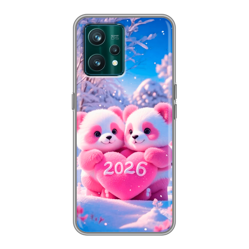 Силиконовый противоударный чехол на Realme 9 Pro Plus с принтом Новый год Силиконовый противоударный чехол на Realme 9 Pro Plus с принтом Новый год