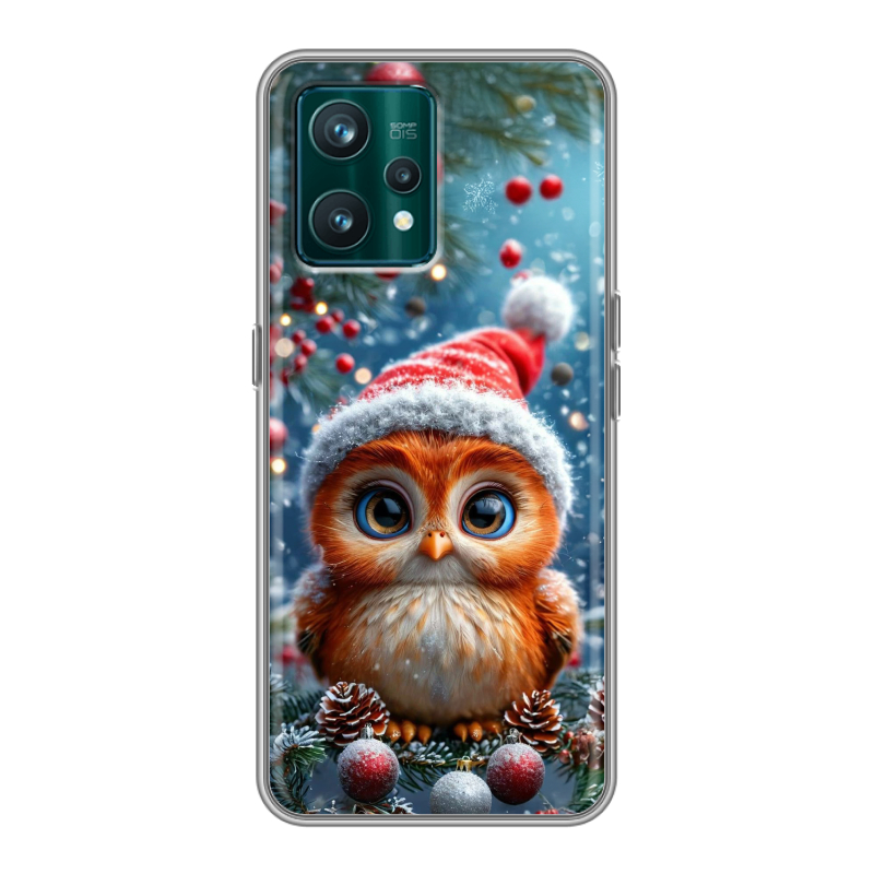 Силиконовый противоударный чехол на Realme 9 Pro Plus с принтом Новый год Силиконовый противоударный чехол на Realme 9 Pro Plus с принтом Новый год