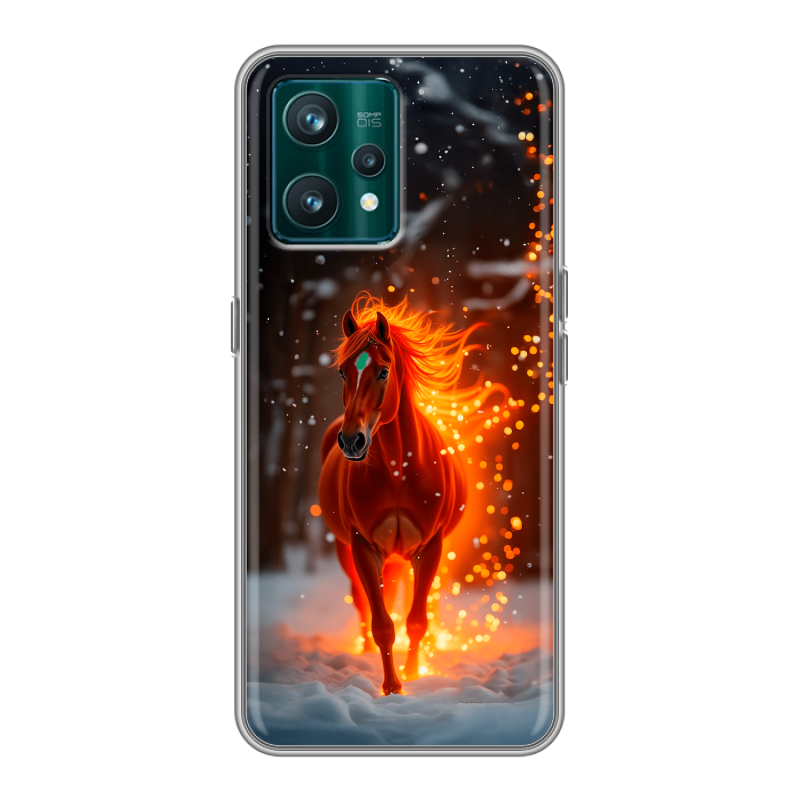 Силиконовый чехол на Realme 9 Pro Plus с принтом Новый год Силиконовый чехол на Realme 9 Pro Plus с принтом Новый год