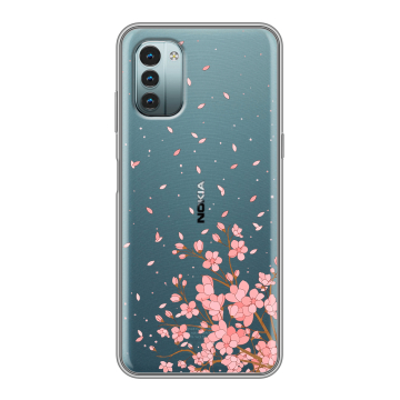 Силиконовый чехол на Nokia G11 с принтом Ветка сакуры