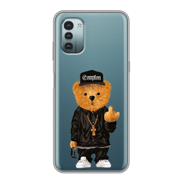 Силиконовый чехол на Nokia G11 с принтом Мишка