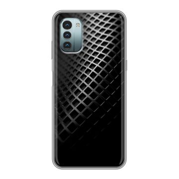 Силиконовый чехол на Nokia G11 с принтом Текстура металла