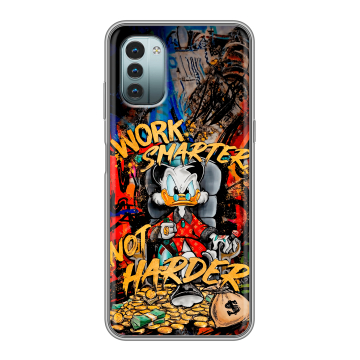 Силиконовый чехол на Nokia G11 с принтом Дональд Дак Деньги