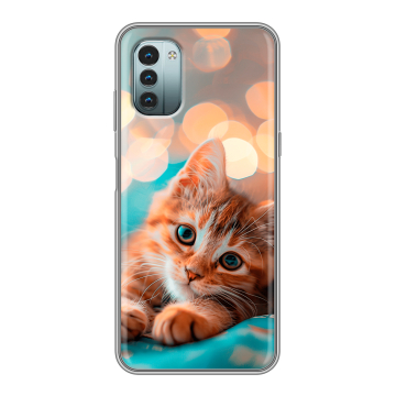 Силиконовый чехол на Nokia G11 с принтом котик