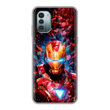 Силиконовый чехол на Nokia G11 с принтом Железный человек Ironman
