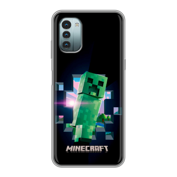 Силиконовый чехол на Nokia G11 с принтом Майнкрафт Minecraft
