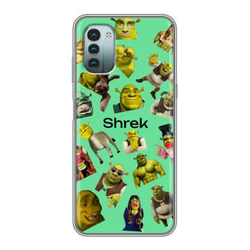 Силиконовый чехол на Nokia G11 с принтом Шрек Shrek Силиконовый чехол на Nokia G11 с принтом Шрек Shrek