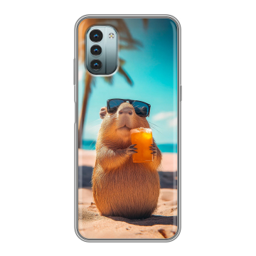 Силиконовый чехол на Nokia G11 с принтом Капибара