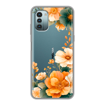 Силиконовый чехол на Nokia G11 с принтом Цветы принт Силиконовый чехол на Nokia G11 с принтом Цветы принт
