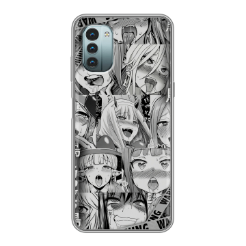 Силиконовый чехол на Nokia G11 с принтом Ahegao Ахегао Аниме