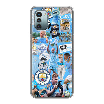 Силиконовый чехол на Nokia G11 с принтом Man City Манчестер Сити