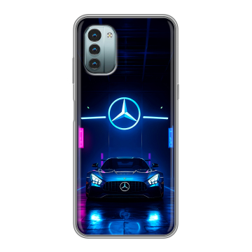 Силиконовый чехол на Nokia G11 с принтом Mercedes Мерседес