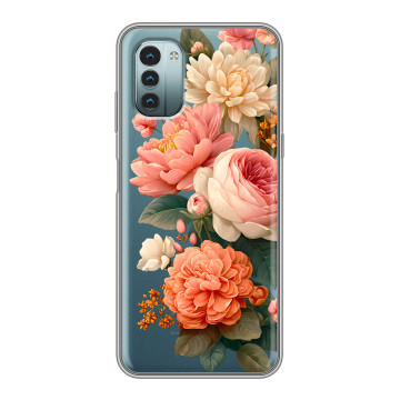 Силиконовый чехол на Nokia G11 с принтом цветы