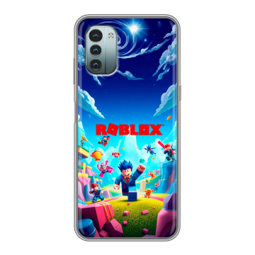 Силиконовый чехол на Nokia G11 с принтом Roblox Роблокс