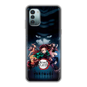 Силиконовый чехол на Nokia G11 с принтом Demon Slayer Клинок рассекающий демонов