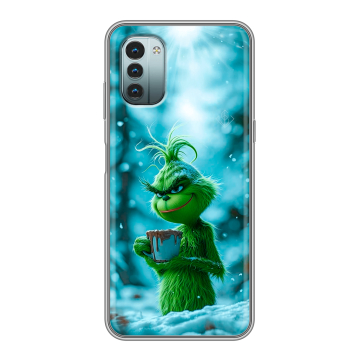 Силиконовый чехол на Nokia G11 с принтом Новый год гринч Силиконовый чехол на Nokia G11 с принтом Новый год гринч
