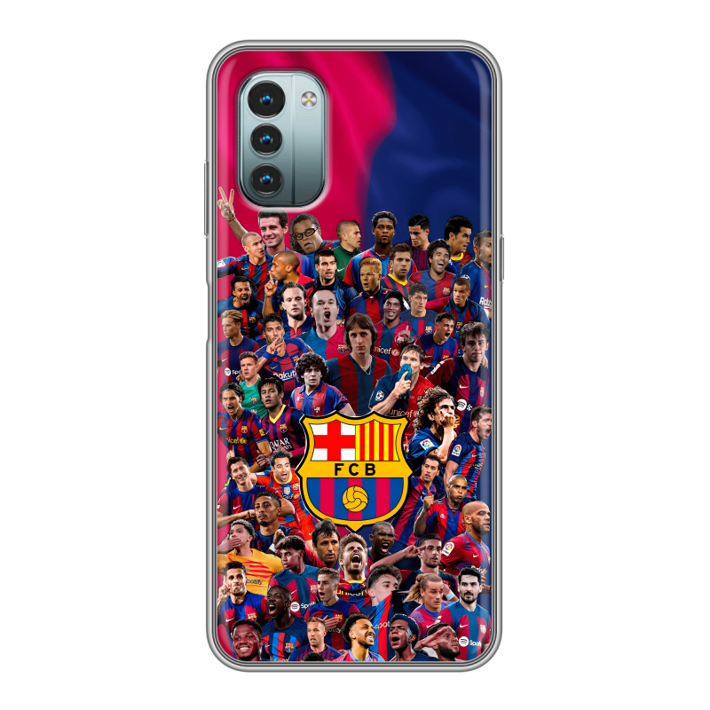 Силиконовый чехол на Nokia G11 с принтом Барселона Barcelona Силиконовый чехол на Nokia G11 с принтом Барселона Barcelona