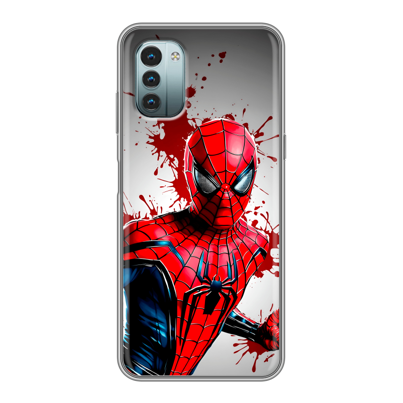 Силиконовый чехол на Nokia G11 с принтом Spiderman Человек паук Силиконовый чехол на Nokia G11 с принтом Spiderman Человек паук