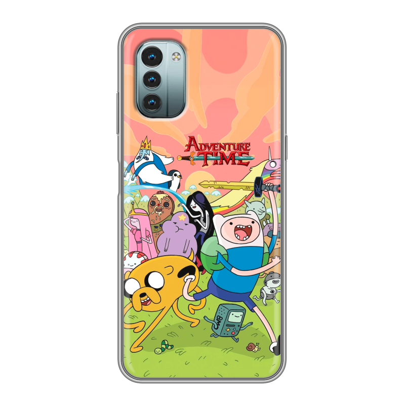 Силиконовый чехол на Nokia G11 с принтом Adventure time Время приключений Силиконовый чехол на Nokia G11 с принтом Adventure time Время приключений
