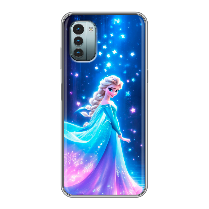 Силиконовый чехол на Nokia G11 с принтом Холодное сердце Frozen Силиконовый чехол на Nokia G11 с принтом Холодное сердце Frozen