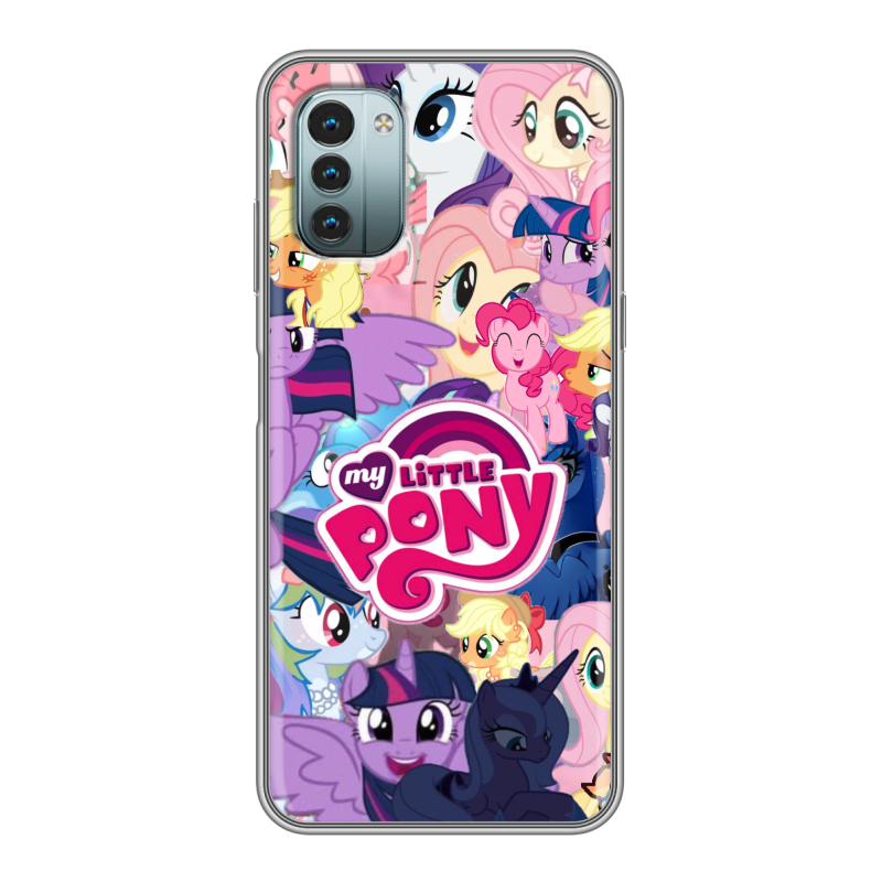 Силиконовый чехол на Nokia G11 с принтом My little pony Дружба чудо Силиконовый чехол на Nokia G11 с принтом My little pony Дружба чудо