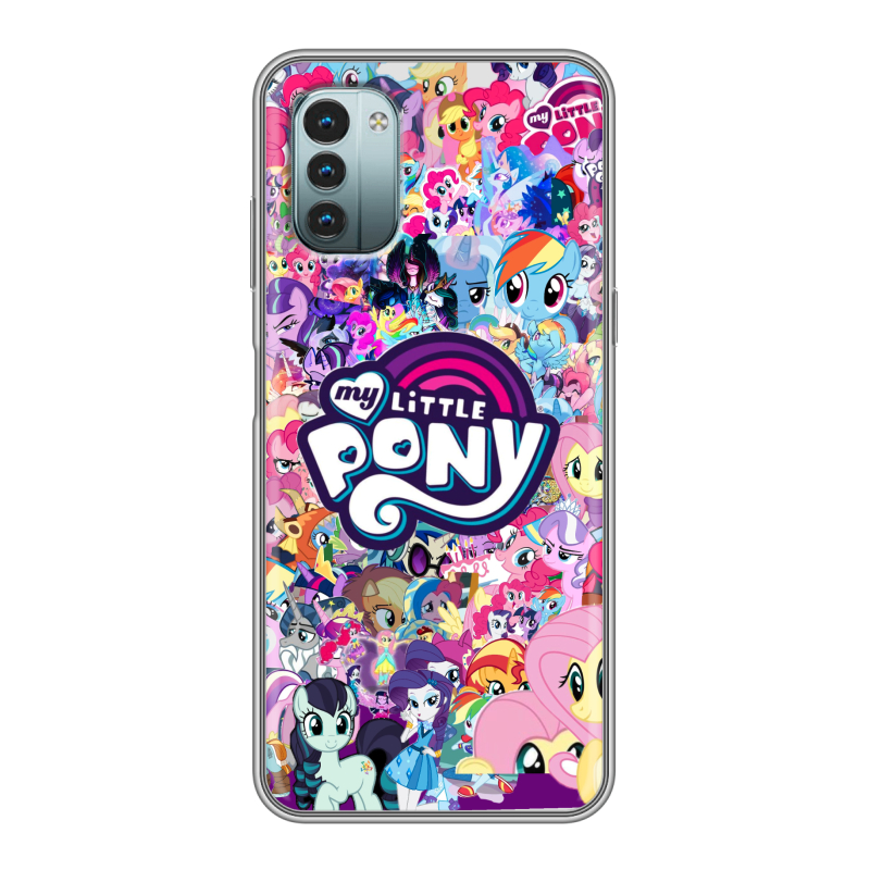 Силиконовый чехол на Nokia G11 с принтом My little pony Дружба чудо Силиконовый чехол на Nokia G11 с принтом My little pony Дружба чудо