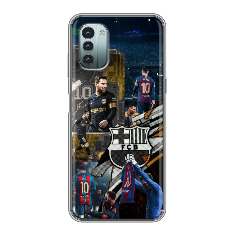 Силиконовый чехол на Nokia G11 с принтом Messi Barcelona Силиконовый чехол на Nokia G11 с принтом Messi Barcelona