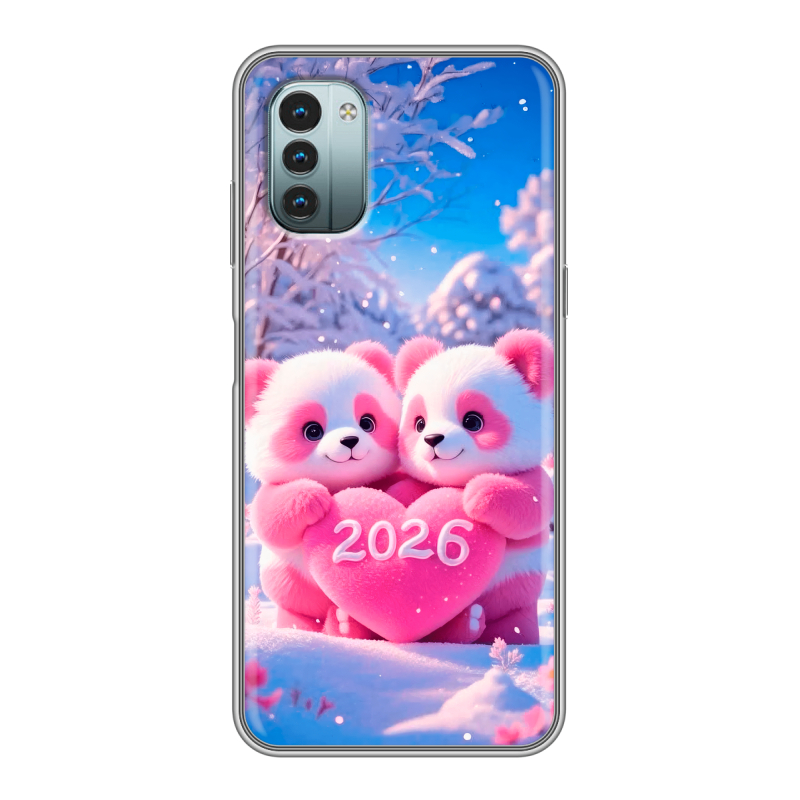 Силиконовый чехол на Nokia G11 с принтом Новый год Силиконовый чехол на Nokia G11 с принтом Новый год