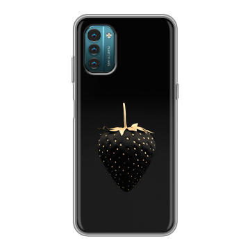 Силиконовый чехол на Nokia G21 с принтом Черная клубника Силиконовый чехол на Nokia G21 с принтом Черная клубника