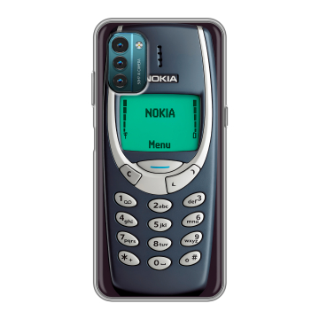 Силиконовый чехол на Nokia G21 с принтом Старый телефон