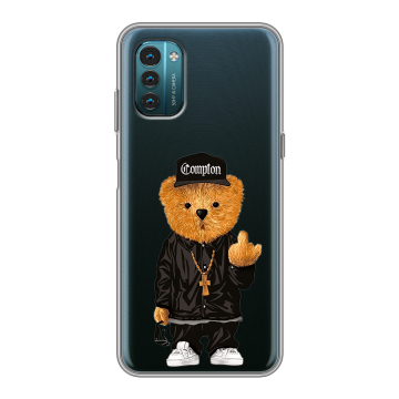 Силиконовый чехол на Nokia G21 с принтом Мишка
