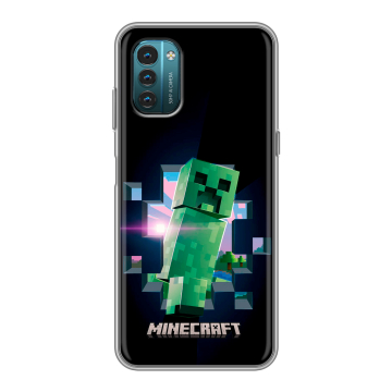 Силиконовый чехол на Nokia G21 с принтом Майнкрафт Minecraft