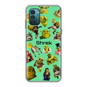 Силиконовый чехол на Nokia G21 с принтом Шрек Shrek