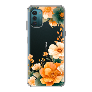 Силиконовый чехол на Nokia G21 с принтом Цветы принт