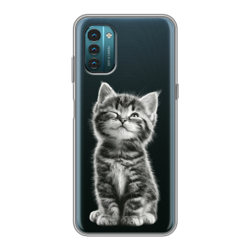 Силиконовый чехол на Nokia G21 с принтом Котенок