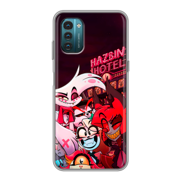 Силиконовый чехол на Nokia G21 с принтом Hazbin Hotel Отель Хазбин