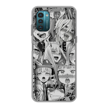Силиконовый чехол на Nokia G21 с принтом Ahegao Ахегао Аниме