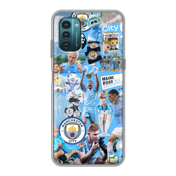 Силиконовый чехол на Nokia G21 с принтом Man City Манчестер Сити
