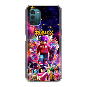 Силиконовый чехол на Nokia G21 с принтом Roblox Роблокс