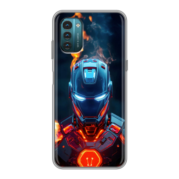Силиконовый чехол на Nokia G21 с принтом IronMan Железный человек