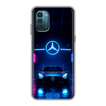 Силиконовый чехол на Nokia G21 с принтом Mercedes Мерседес