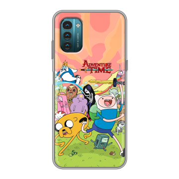 Силиконовый чехол на Nokia G21 с принтом Adventure time Время приключений