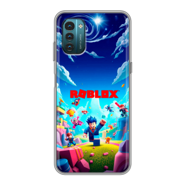 Силиконовый чехол на Nokia G21 с принтом Roblox Роблокс